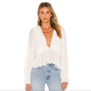 Free People Daia Gauze cropped blouse